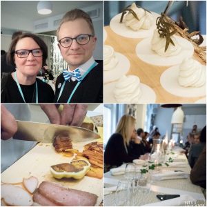 Οι food bloggers Markus Olsson και Petra Nordin στην εκδήλωση παρουσίασης ελληνικών διατροφικών προϊόντων.